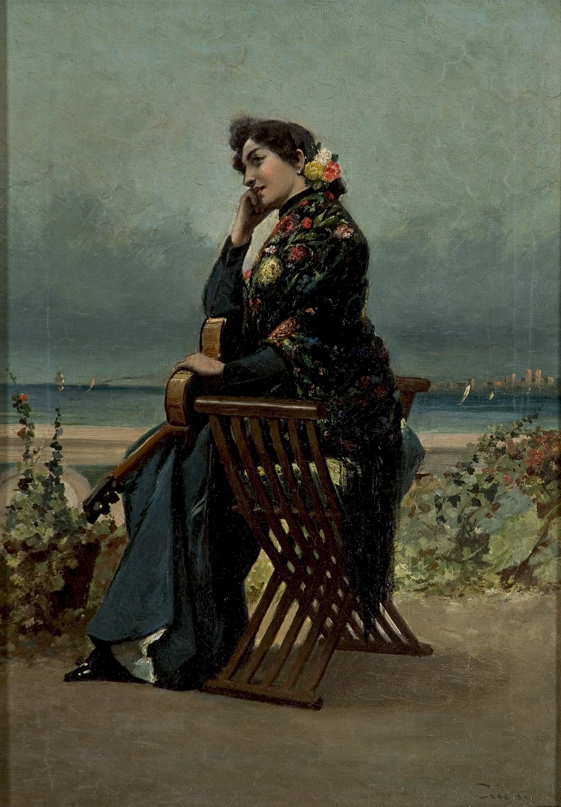 Mujer en la playa 