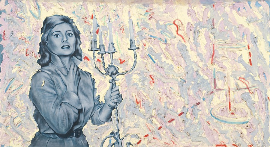 Woman with candlestick