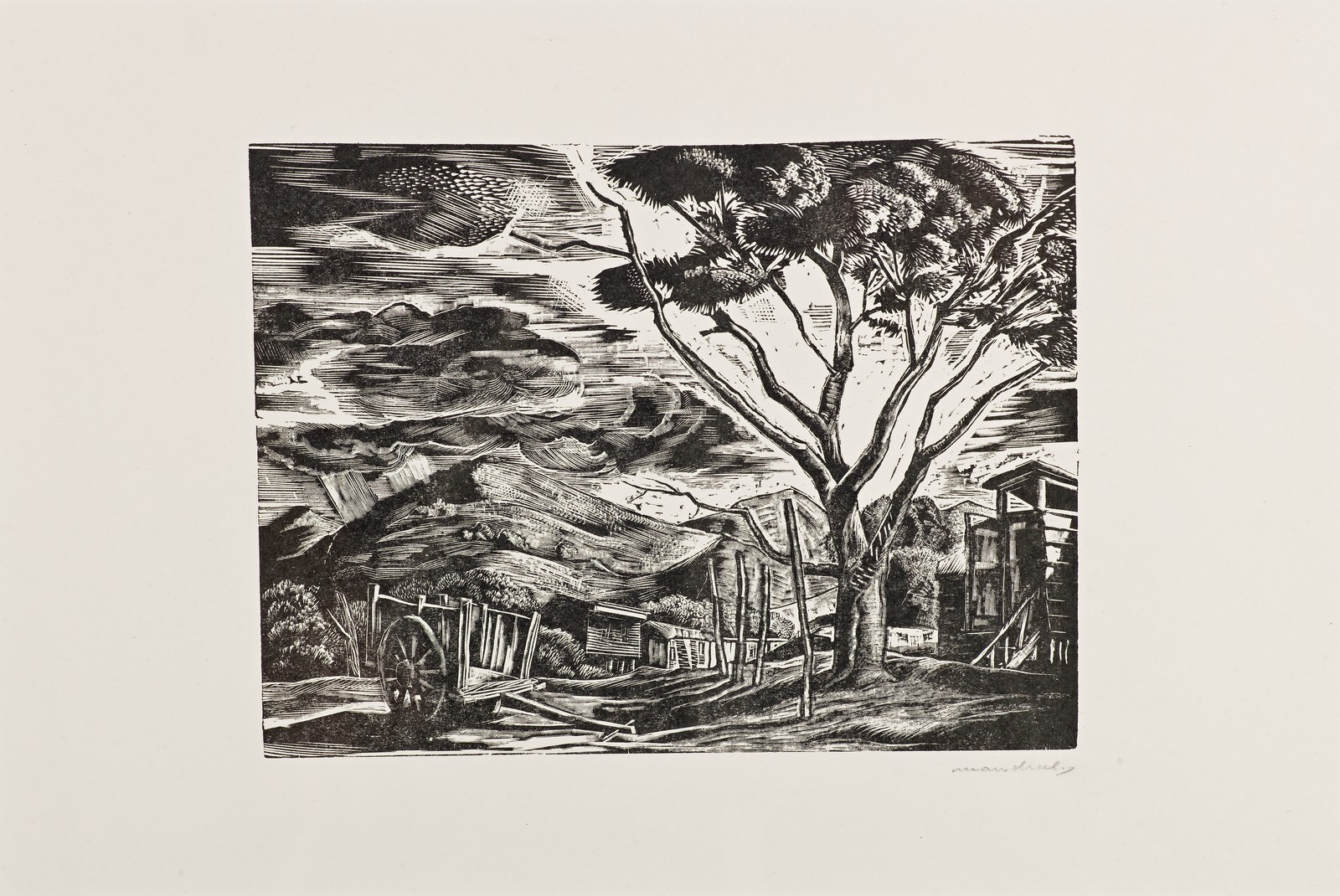 Paisaje yaucano (porfolio “La estampa puertorriqueña”, Centro de Arte Puertorriqueño)