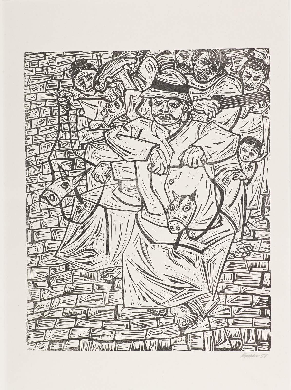 Saltimbanquis (The Puerto Rican Print portfolio, Center for Puerto Rican Art)