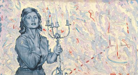 Woman with candlestick