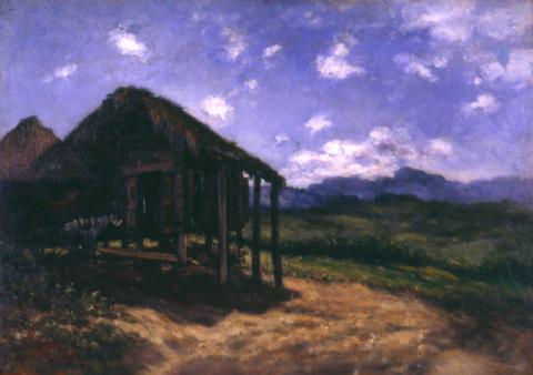 Landscape with hut
