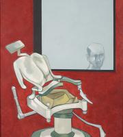Sin título (Sillón de barbero en verde)