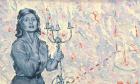 Woman with candlestick