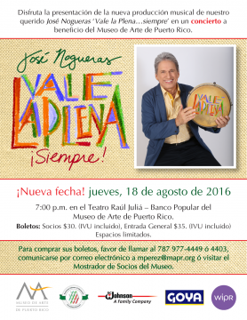 Promotion for the fundraising concert given by José Nogueras