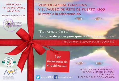 Promotion in Spanish of the presentation of the book "Tocando Cielo"