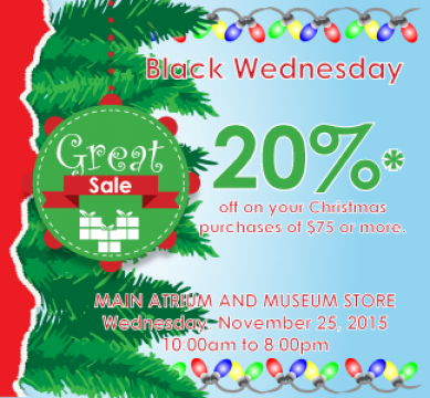 Black Wednesday 2015, 20% discount