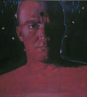 Self-portrait (black background)